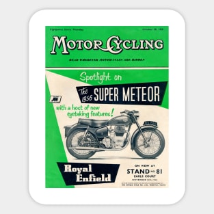 Vintage Motor Cycle Magazine Cover Sticker